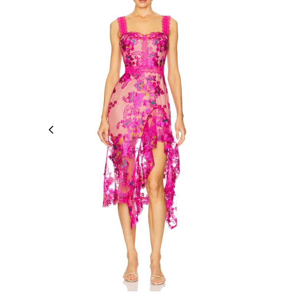 💘✨ Bronx & Banco Eva Midi Dress – Fuchsia (Size S) ✨💘